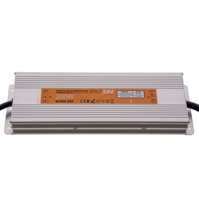 Tiivis kompaktin kokoinen virtalähde 24V 200W IP67