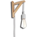 Nordic wall lamp "YOJO" -Wooden frame and silicone pendant lamp