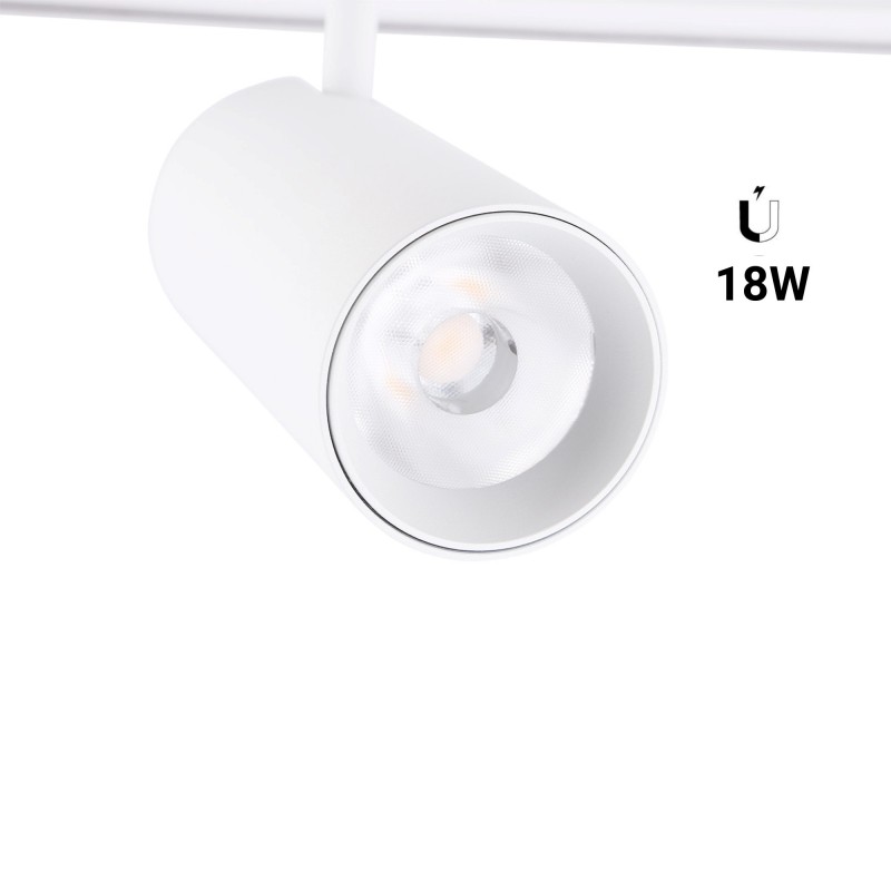 Spot LED sur rail magnétique 48V - 18W - Noir