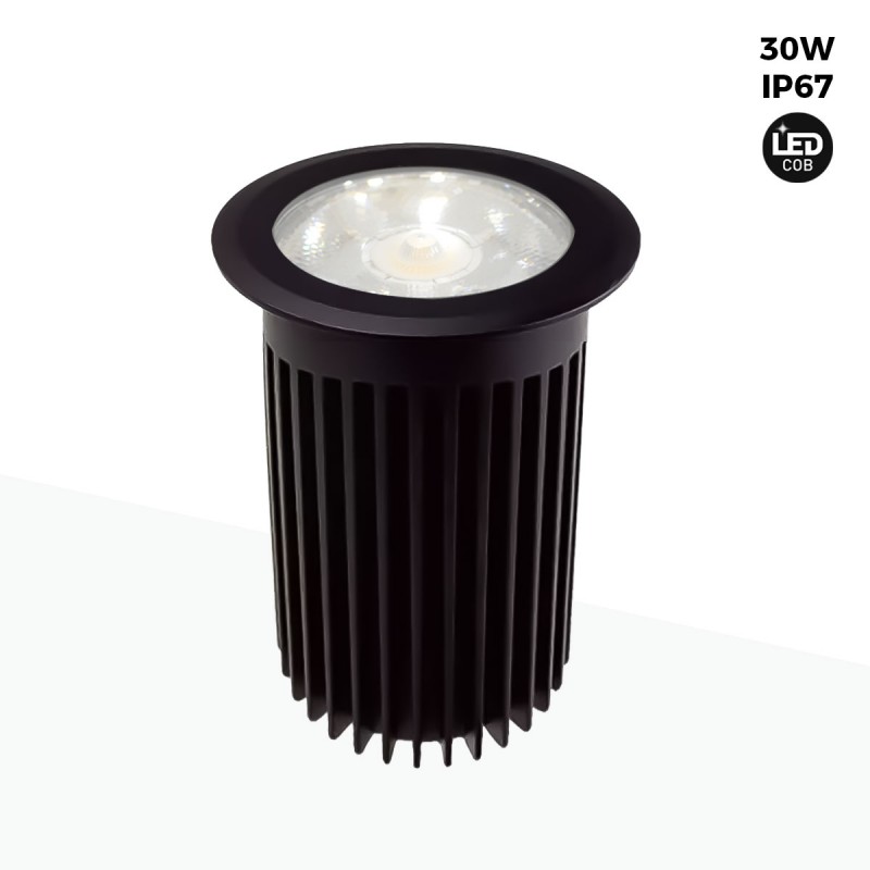 Baliza LED empotrable en suelo 30W -Blanco cálido - Ø10cm- IP67 - 220v