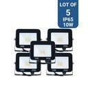 Confezione di 5 proiettori LED da esterno 10W - 95lm/W - IP65