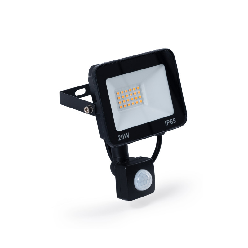 Exteriérový LED projektor s PIR pohybovým senzorem - 20W - IP65