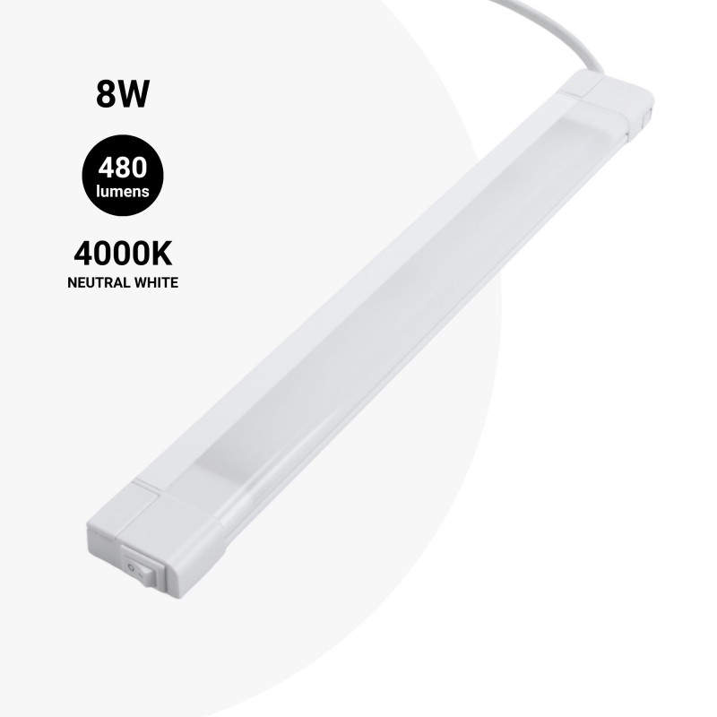 Under cabinet LED Light Fixture - 8W - Kitchen - 50cm