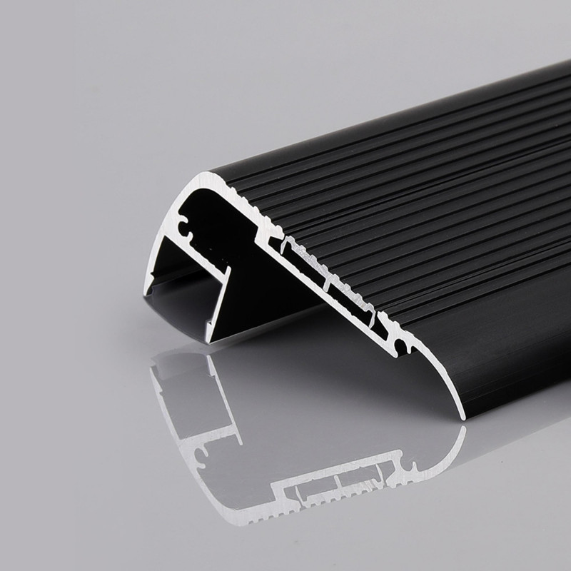 LED strip profile for staircase - 27x63mm - With diffuser - 2 meters