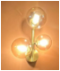 Wandlamp met glazen bollen "CATY" - 3 x G9
