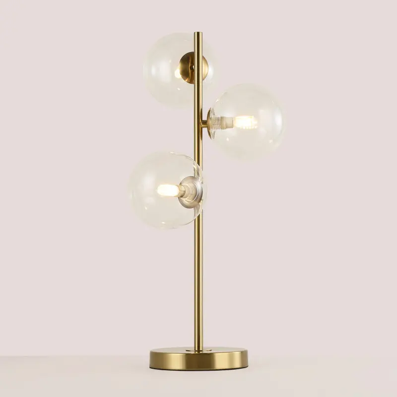 Lampada da tavolo con sfere di cristallo "COMI" - 3 x G9