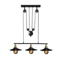 Pendant lamp with pulleys "CLOCK WORK".