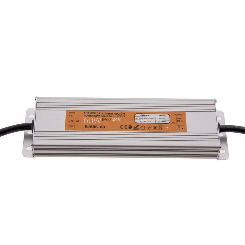 Kompaktní vodotěsný napájecí zdroj 24V 60W IP67