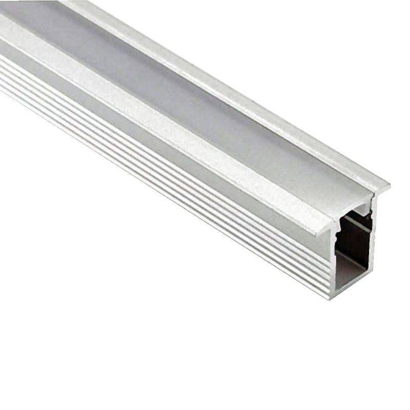Recessed aluminum profile for LED strip - 13x12mm - LED strips ≤5mm - 2 meters