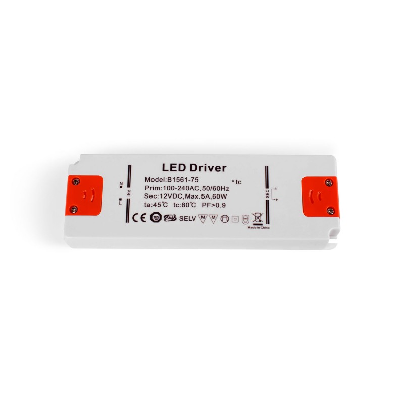 Ultra ohut virtalähde 12V - 60W - IP20