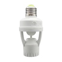 Adapter for E27 LED bulb with PIR 360º motion sensor IP20