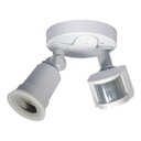 Lamp holder for E27 LED bulb with PIR 180º motion sensor IP44
