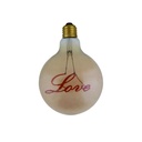Decorative filament bulb "LOVE" - E27 G125 - 4W - 2200K