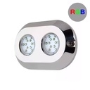 Faretto LED subacqueo RGB per imbarcazioni doppio - 12V - 120W - IP68