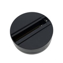 Surface mounting base for three-phase LED track spotlights