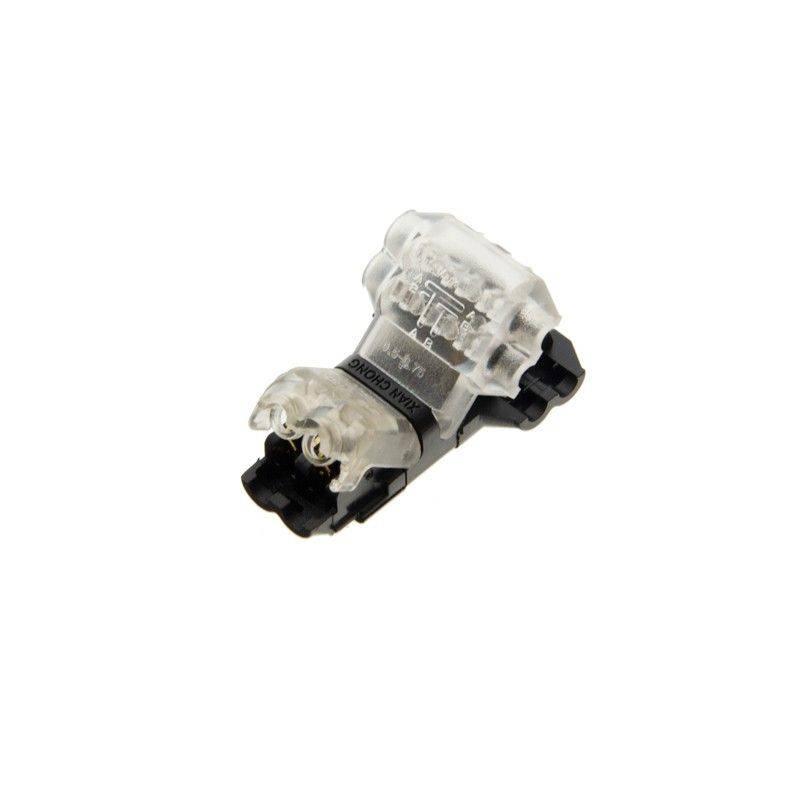 Snelle T-stekker voor 2 draden parallel - max. 36V - 9A