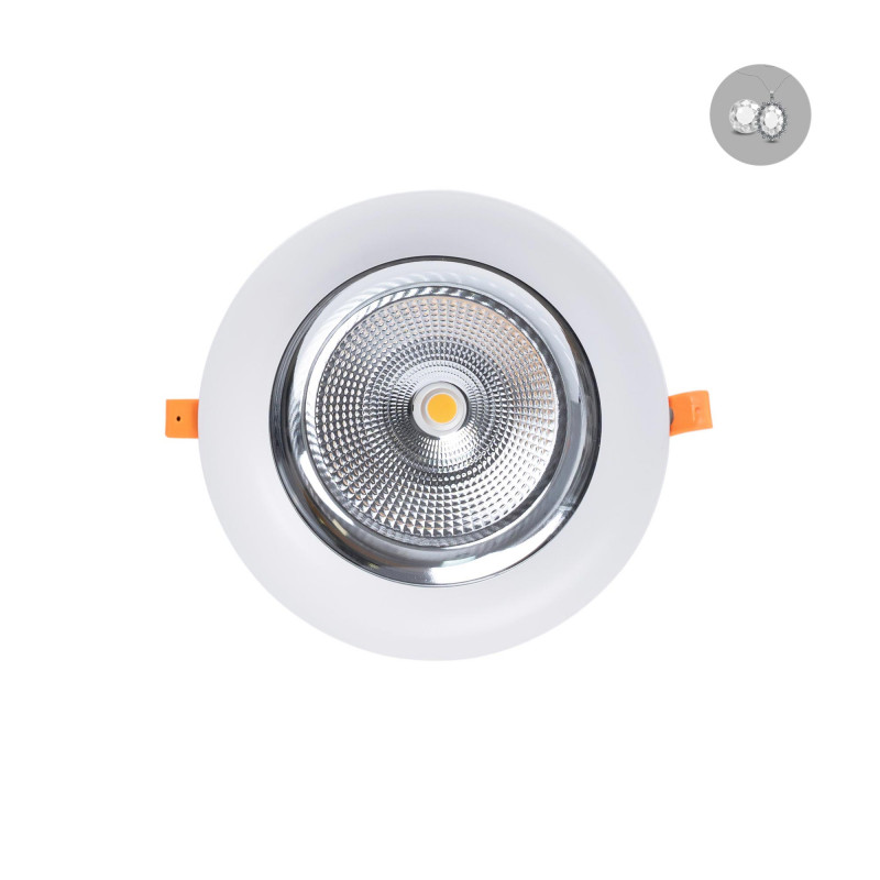 Special LED Downlight for Jewelry Stores - 40W - Philips Driver - Cut Ø210 mm
