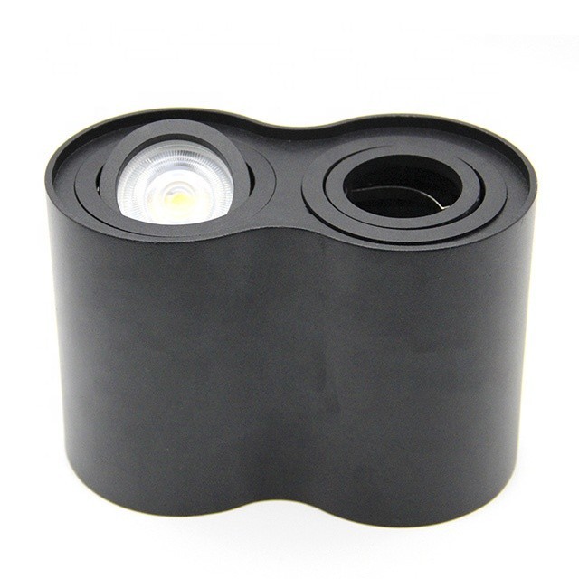 Double aluminum ceiling light "TUB" - Adjustable - 2xGU10