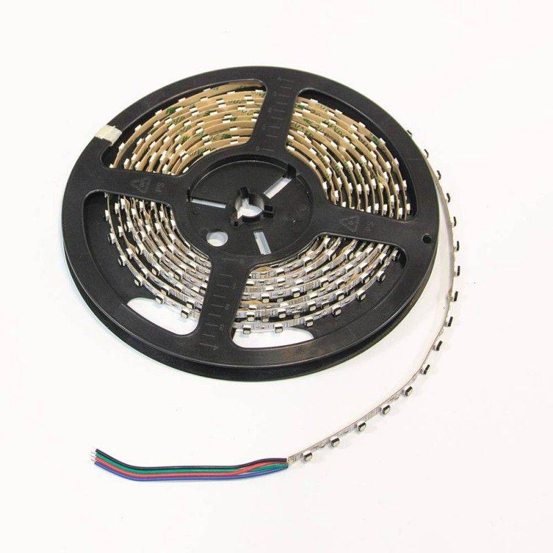 Tira de LED 12V-DC 72W ancho 5mm multicolor RGB IP20 (SMD3535 72ch/m) Rollo 5 metros