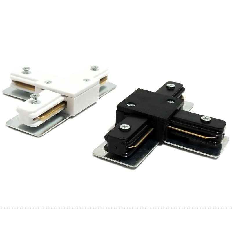 Connecteur rigide en "T" rail monophasé