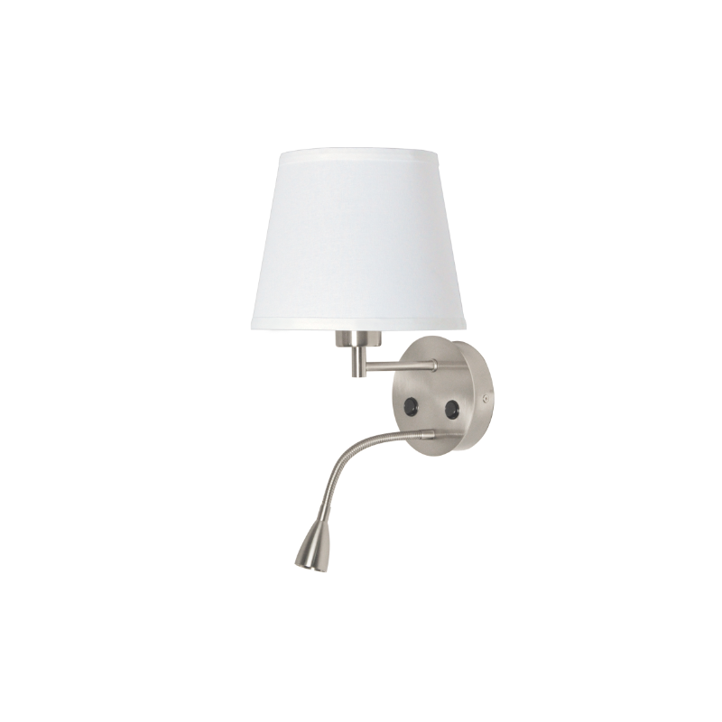 Applique "PAIR" E27 con faretto da lettura a LED da 3W