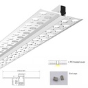 LED strip profile integration / trimless - 8x12mm - With diffuser - 2 meters