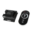 Regulator / dimmer med RF berøringsfjernbetjening til monokrom stribe 12/24V 18A