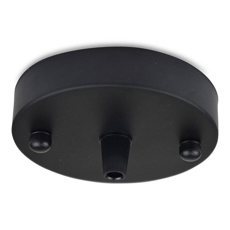 METAL PENDANT LAMP ROSETTE, BLACK MATTE FINISH