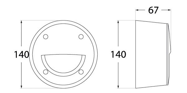 Baliza LED exterior superficie "EXTRALETI 100 ST- FUMAGALLI"- 3W 