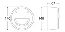 Baliza LED exterior superficie "EXTRALETI 100 ST- FUMAGALLI"- 3W 