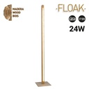 Lámpara de pie madera "Floak" 24W - Dimable - Blanco cálido