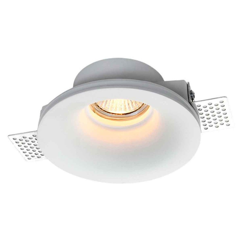 Aro zabudovatelné kulaté downlight z omítky GU10 bezrámové