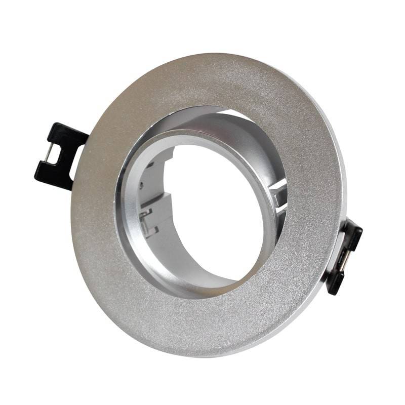 Tilting circular downlight ring for GU10 / MR16 bulb - Cut Ø75 mm