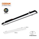 CCT 40W UGR19 Faretto LED lineare da incasso CCT 40W UGR19 Chip Osram
