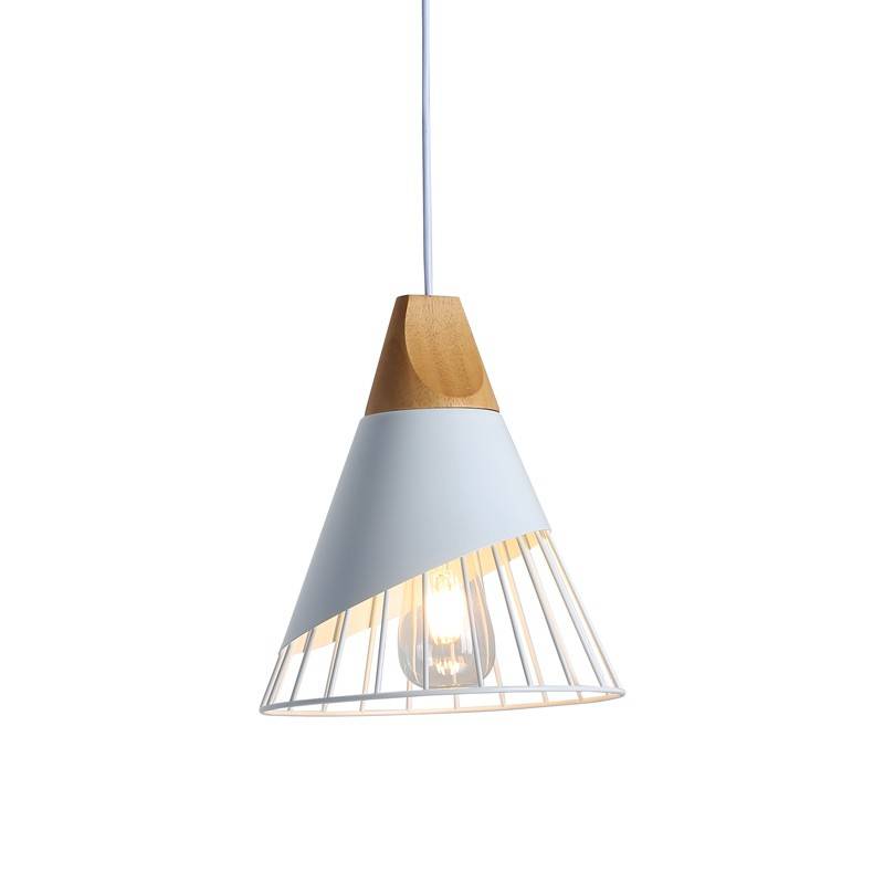 Metal and wood pendant lamp - "ADOR"