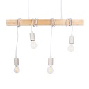Lámpara colgante vintage madera "Otto" - 4 x E27