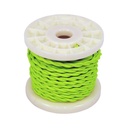 Decorative braided textile electrical cable 2x0.75 green outbreak