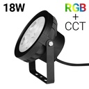 LED Floodlight 18W RGB+CCT controlled by RF/WiFi - IP66