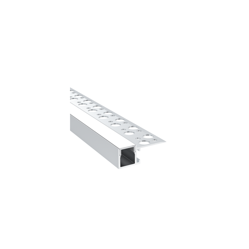 LED strip profile integration / trimless - One fin - 14x35mm - With diffuser - 2 meters