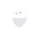 Tampa para perfil de canto para fita LED dupla - Ref. BPERFALP191