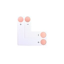 Conector en "L" tira LED monocolor 10mm para esquinas - Sin conectores rápidos invisibles