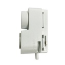 Single-phase rail adapter connector for luminaires