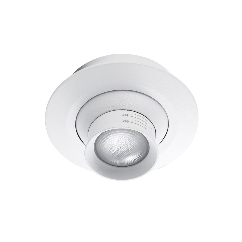 Indbygnings LED-spot med zoom - Orienterbar - Cree Chip - 2700K - 3W