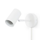 Ben" adjustable interior wall light with cable and plug - E27