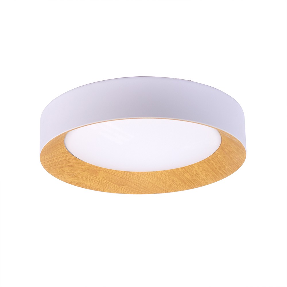 LED-Deckenleuchte in Holzoptik – CCT – Ø450 mm – 28W