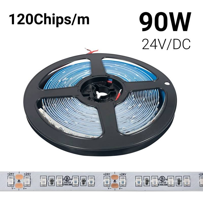 LED páska 24V DC - 18W/m - Barvy - 10mm - IP20 - Rolka 5 metrů - 120 čipů/m