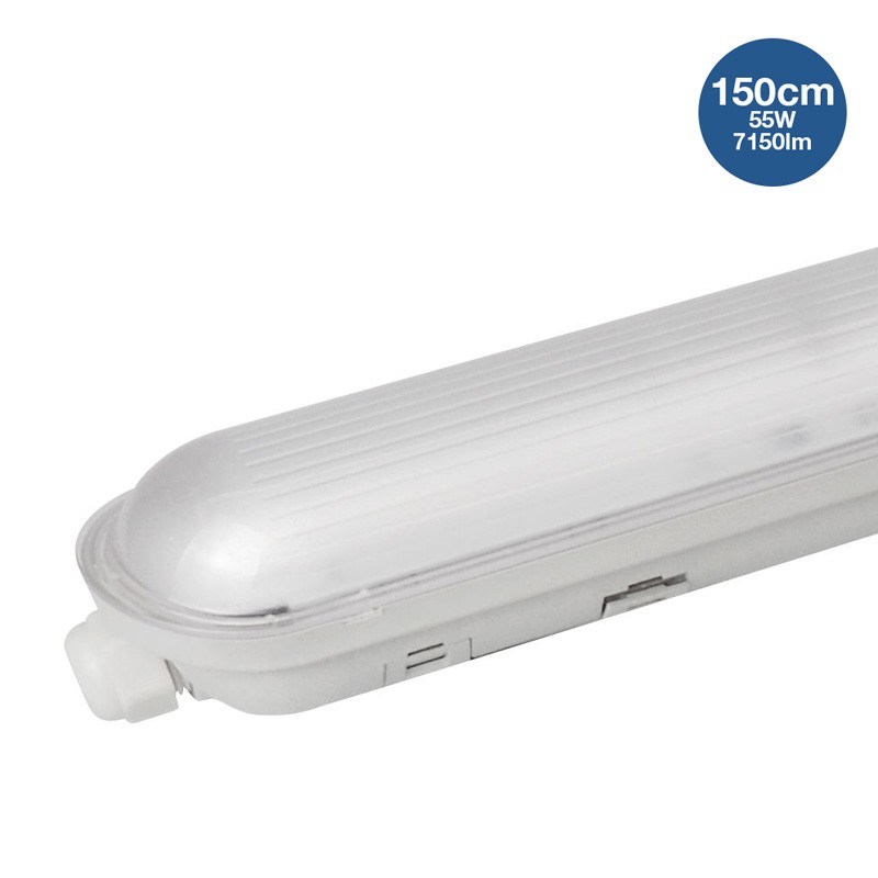 Pantalla estanca LED integrado enlazable 55W 150cm 7150Lm IP65