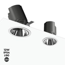 LED reflektor stropní zapuštěný COB - 12W - Otočný - Nízké UGR - IP54