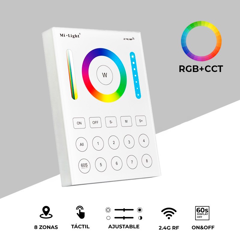 Remote Control 8 Zoner RGB+CCT | Mi Light