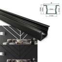 Czarny profil aluminiowy do taśmy LED 23x15mm (2 metry)